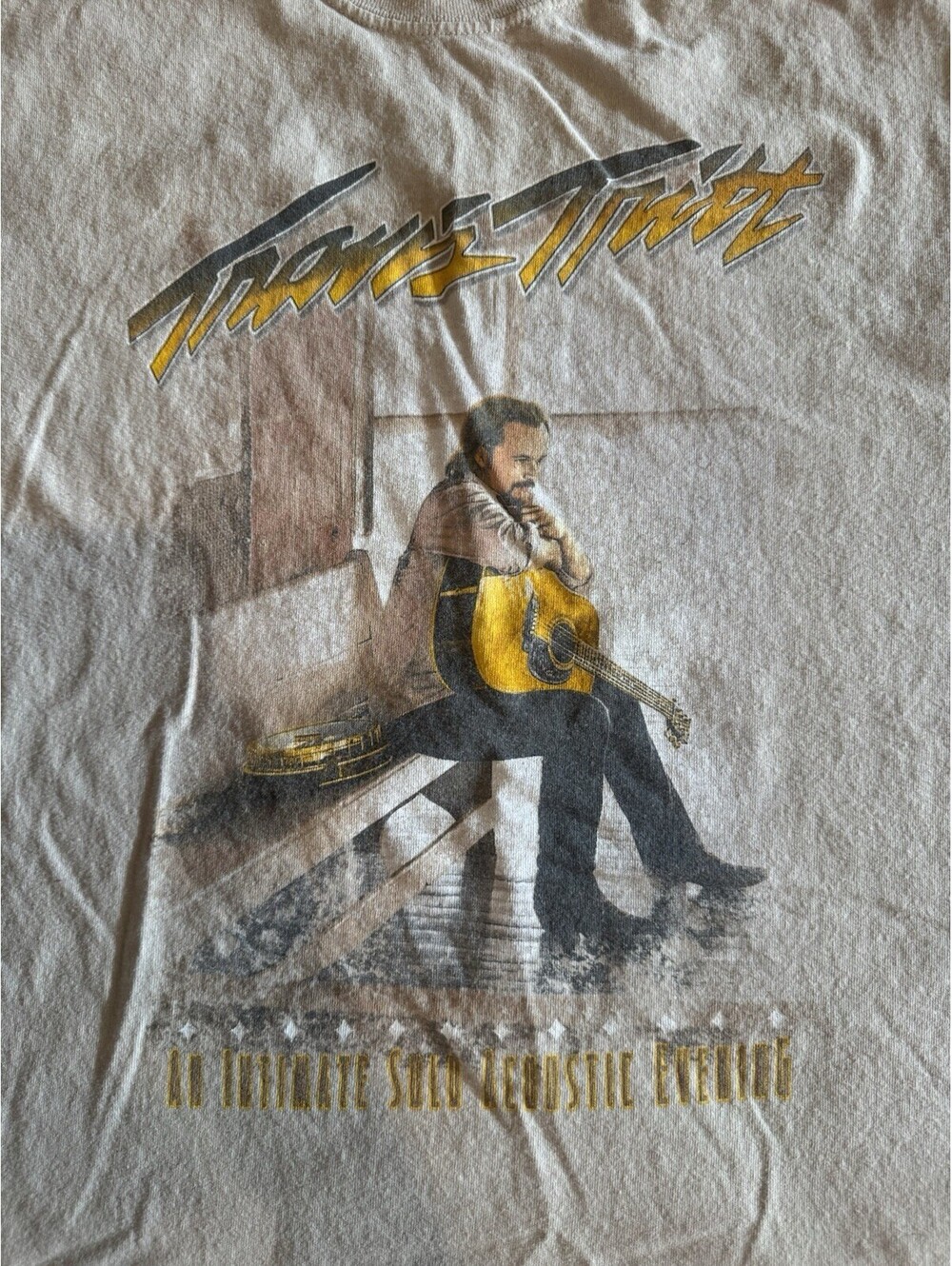 Vintage 90s Travis Tritt An Intimate Solo Acoustic Evening T-Shirt Sz Lg Country